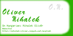 oliver mihalek business card